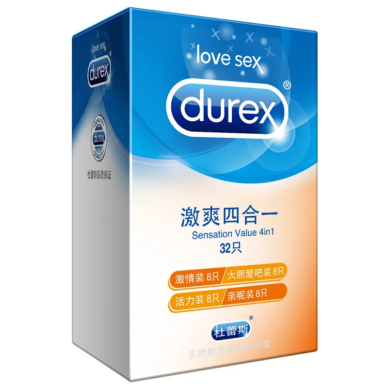 Оригинальный Durex 32 шт./упак. Sensation значение 4in1 ультра тонкие сексуальные