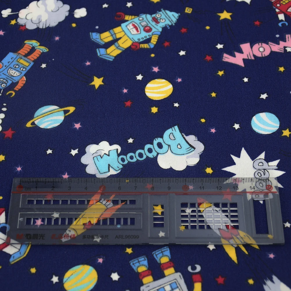 Teramila Fabric 100% Cotton Green Twill Material Bed Sheet Bedding Texitle Printed Cartoon Foxes Design Patchwork Set Crafts | Дом и сад