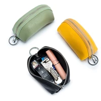 new leather coin purse women mini change purses cow leather coin pocket wallets key chain holder zipper pouch card holder