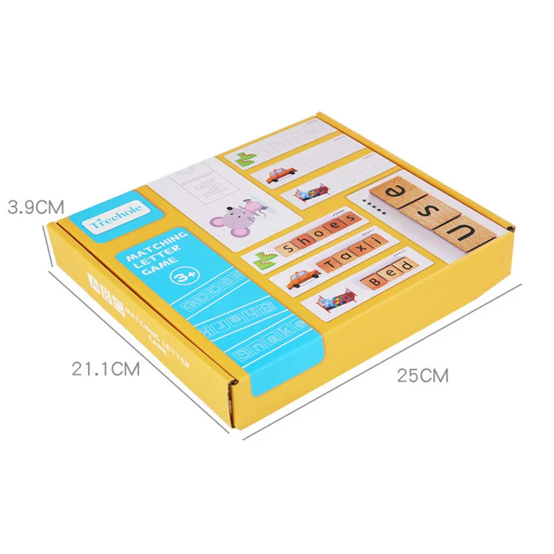 Набор деревянных обучающих карт с буквами алфавита игрушка для практики