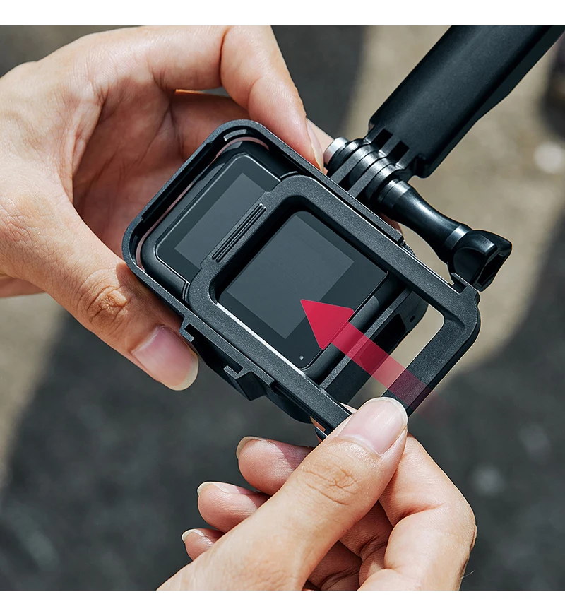 Защитный чехол Vlogging для GoPro Hero 8 с черным креплением для микрофона Vlog Cage корпус в виде ракушки рамка клетка с холодным башмаком