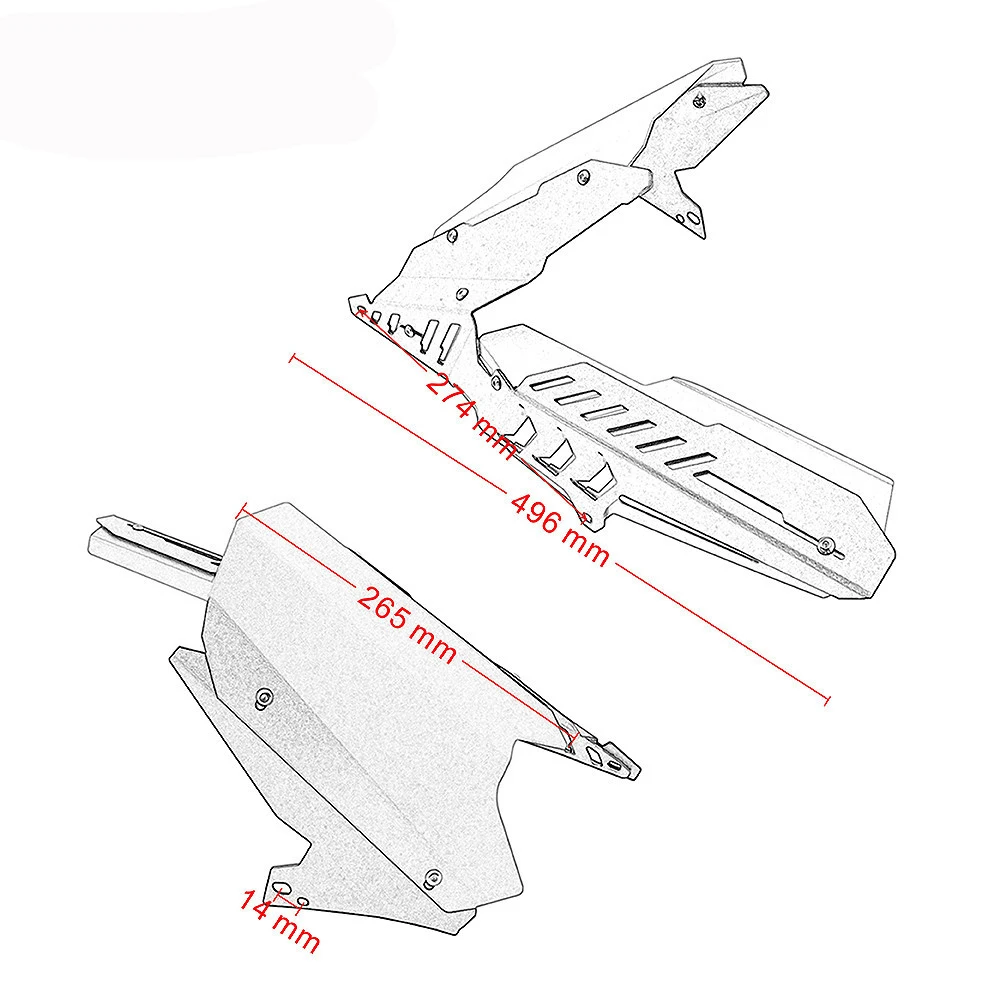 Для Yamaha R25 MT-03 MT-25 MT03 MT25 YZF-R25 R3 2013-2020 мотоцикл Задняя шина Hugger заднее крыло и цепь
