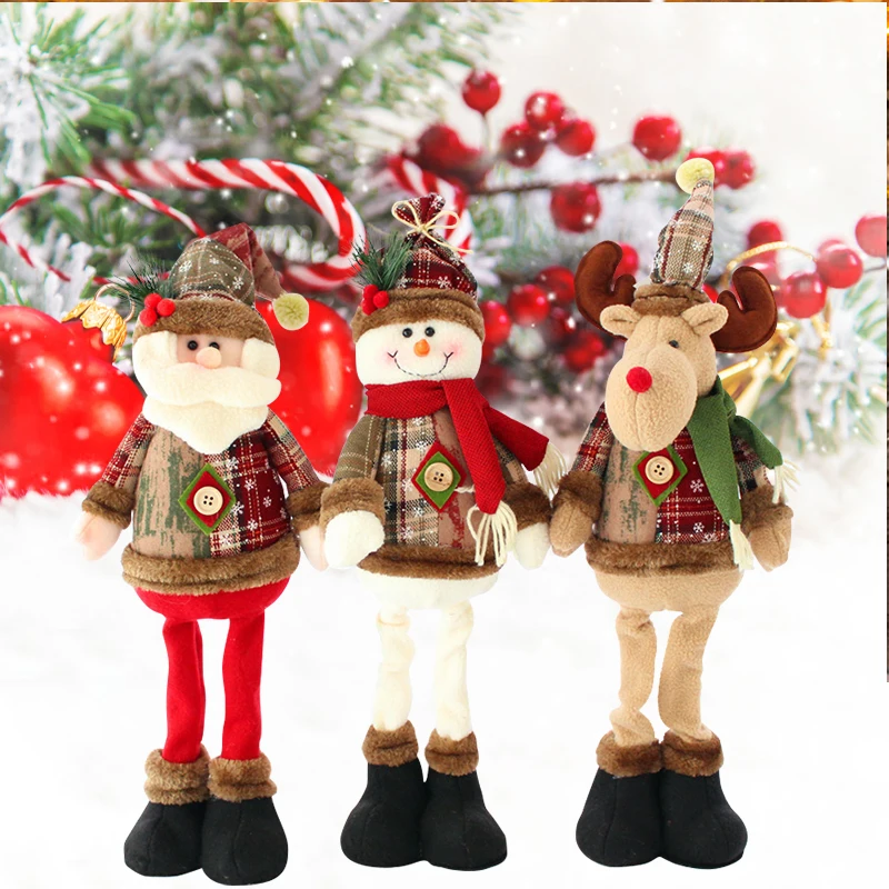 

Рождественское украшение, инновационный лось, Санта, снеговик, украшения для рождественской елки, новогодний подарок для домашнего вечерни...