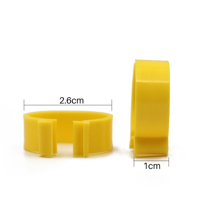 Кольцо куриная нога 20 мм Пряжка для ног птицы 6 цветов 100 шт. | Дом и сад