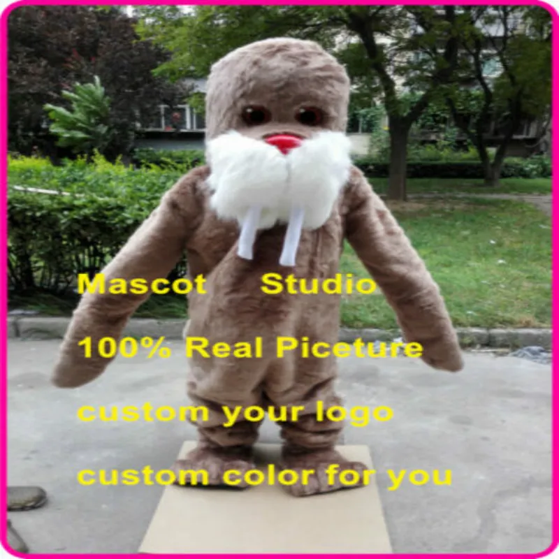 Морж талисман костюм Косплэй Вечерние игры платье наряд рекламы Хэллоуин