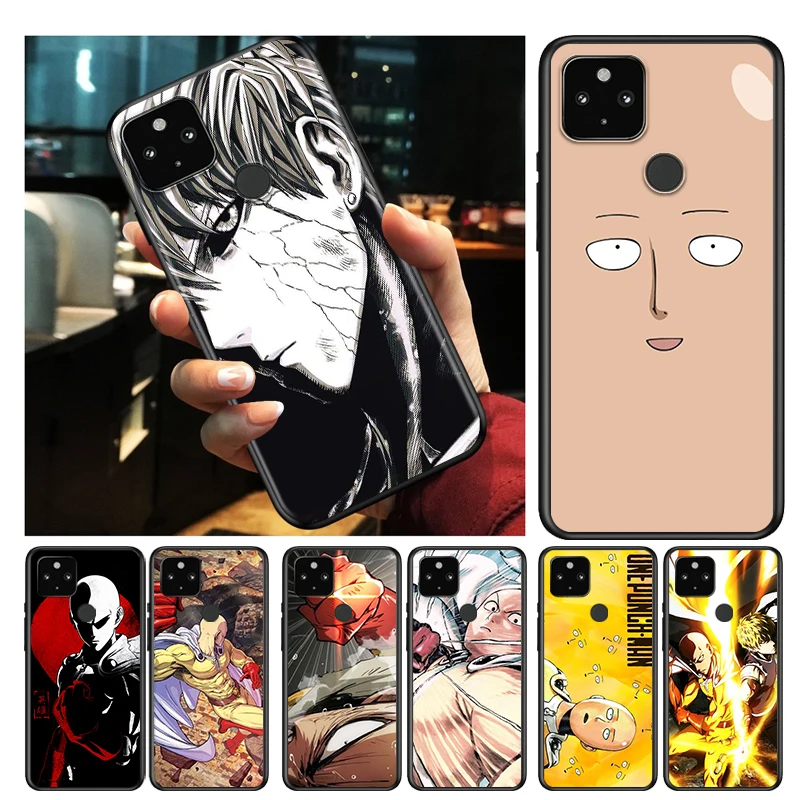 

Anime ONE PUNCH-MAN Saitama Shockproof Cover for Google Pixel 5 4 5A 4A XL 5G Black Phone Case Shell Soft Fundas Coque Capa