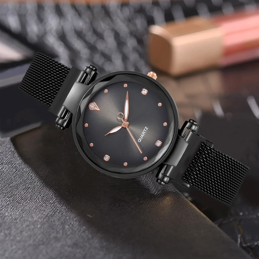 Женские часы с магнитом Авроры 2020 Роскошные Кварцевые бриллиантами для женщин