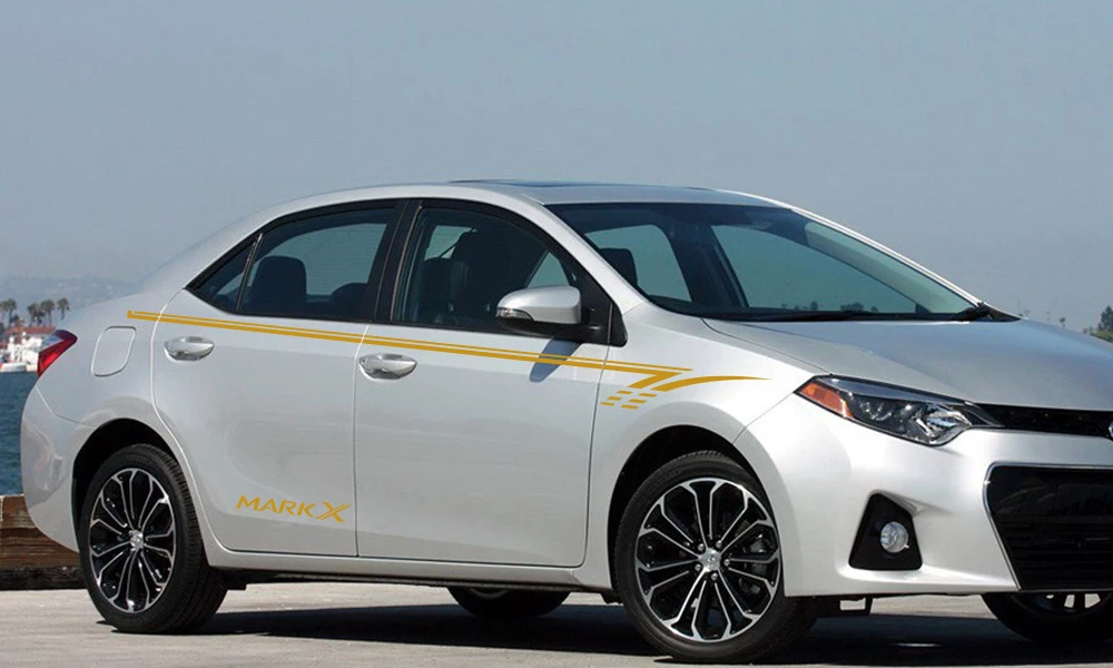 Наклейка на боковую дверь автомобиля виниловая обертка Авто DIY Декоративные наклейки для TOYOTA Corolla автостайлинг спортивный тюнинг автомобильные аксессуары