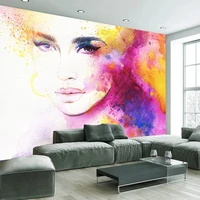 photo wallpaper watercolor painting red lips abstract beauty mural for living room tv background wall decor painting 3d fresco
