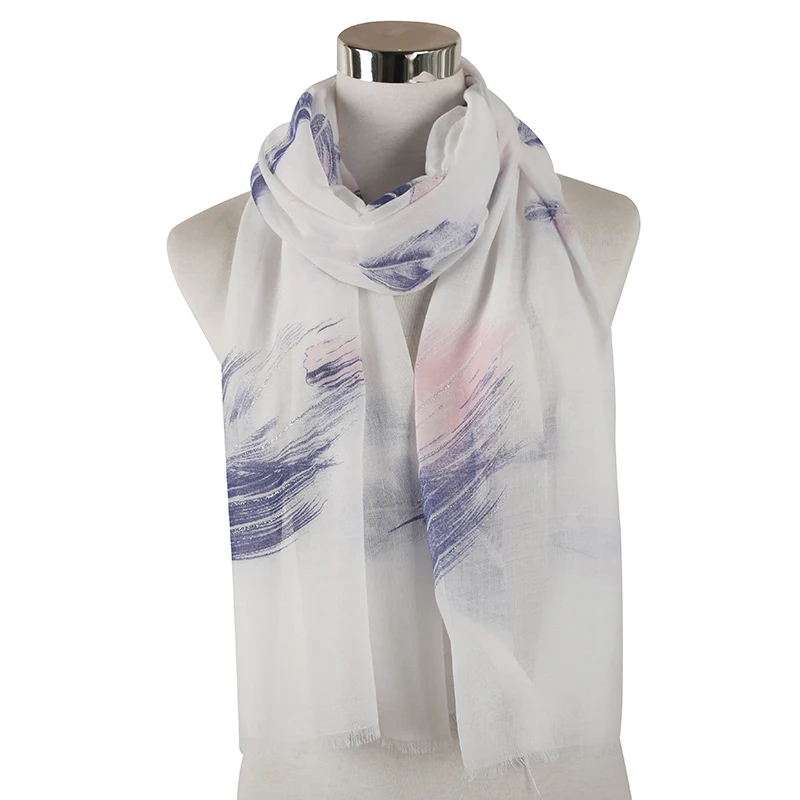 

HUOBAO New Fashion Ladies Shiny White Pink Grey Blue Feather Scarves For Womens Bufanda Mujer Scarf Shawl Wraps