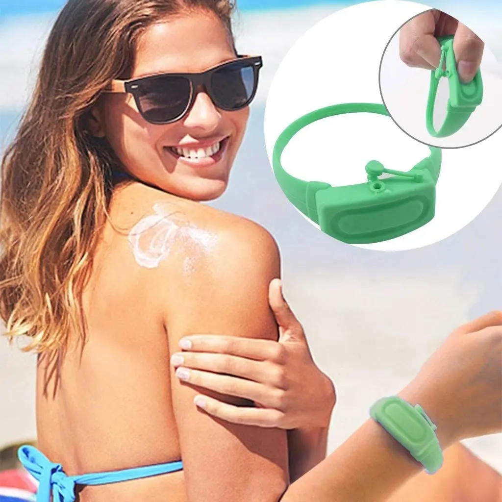 

Dispenser Wearable Wristband Bracelet Sanitizer Hand Refillable