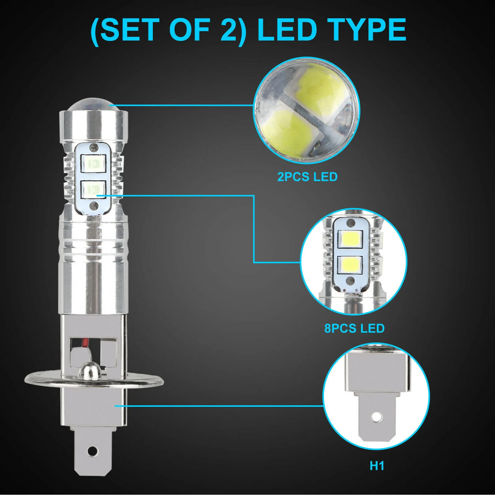 

100W LED Light Bulb Accessories DC 12V Driving DRL Light Fog Lamp Headlight