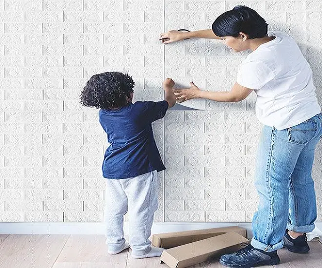 

3D PE Foam Wall Stickers White Brick Waterproof DIY Home Room Decor For TV Walls Sofa Background Wall Decor 70x77cm