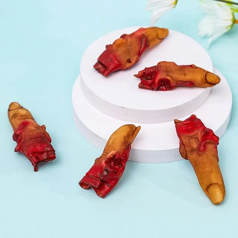 5 шт. голова на палец с кровавым Хэллоуином дом привидениями виниловый