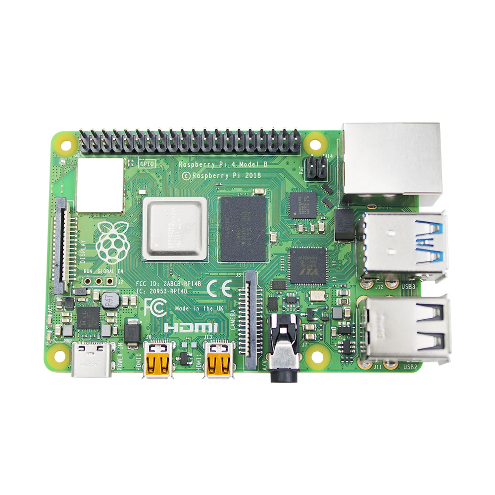 Официальная макетная плата Raspberry Pi 4 Model B 2 ГБ/4 ГБ/8 ГБ ОЗУ v8 1 5 ГГц поддержка 4/5 0 Wi Fi