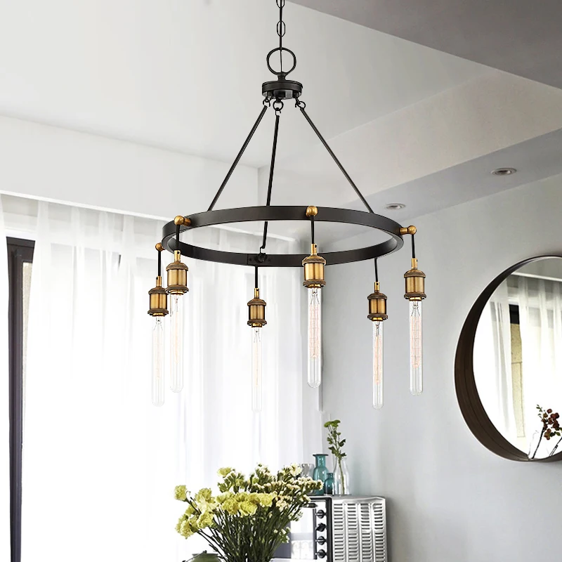 구매 심플한 복고풍 샹들리에 크리에이티브 개성 바 카페 레스토랑 샹들리에