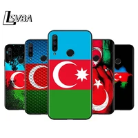 azerbaijan flag for huawei honor 30 20s 20 10i 9s 9a 9c 9x 8x 10 9 lite 8a 7c 7a pro phone case black cover