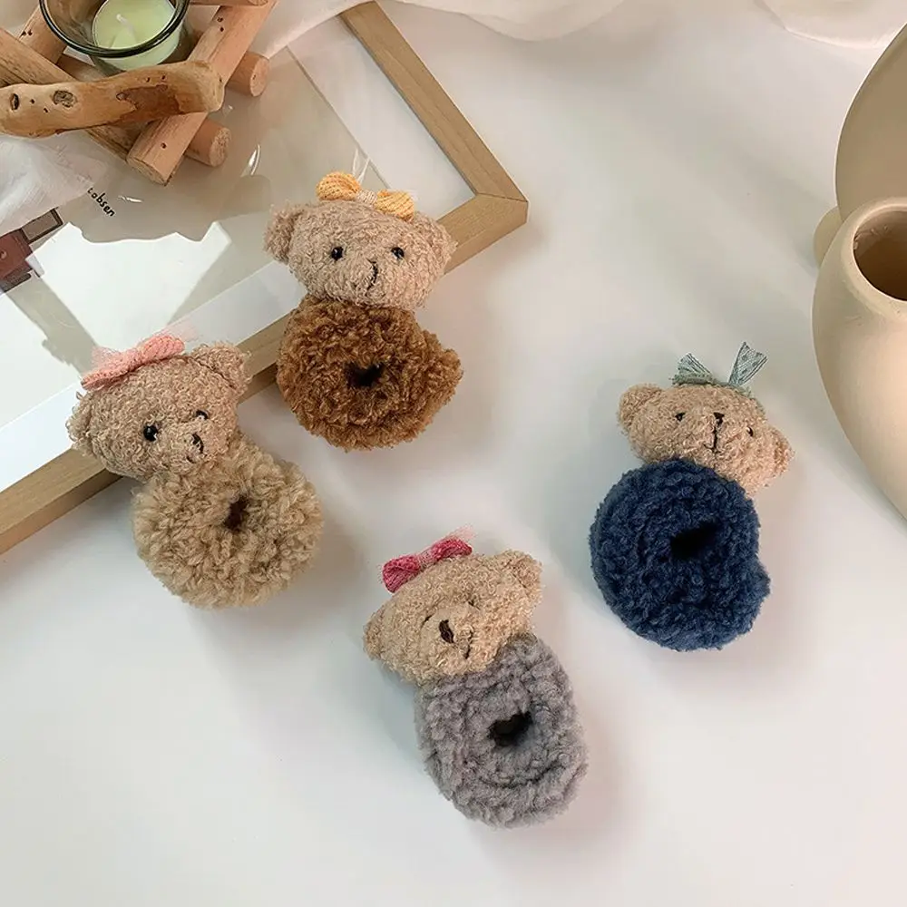 1 Pc Korean Patting Hair Ties Cute Girls Lamb Plush Bear Tie Sweet Bow Rope Bracelet Fashion Accessories |