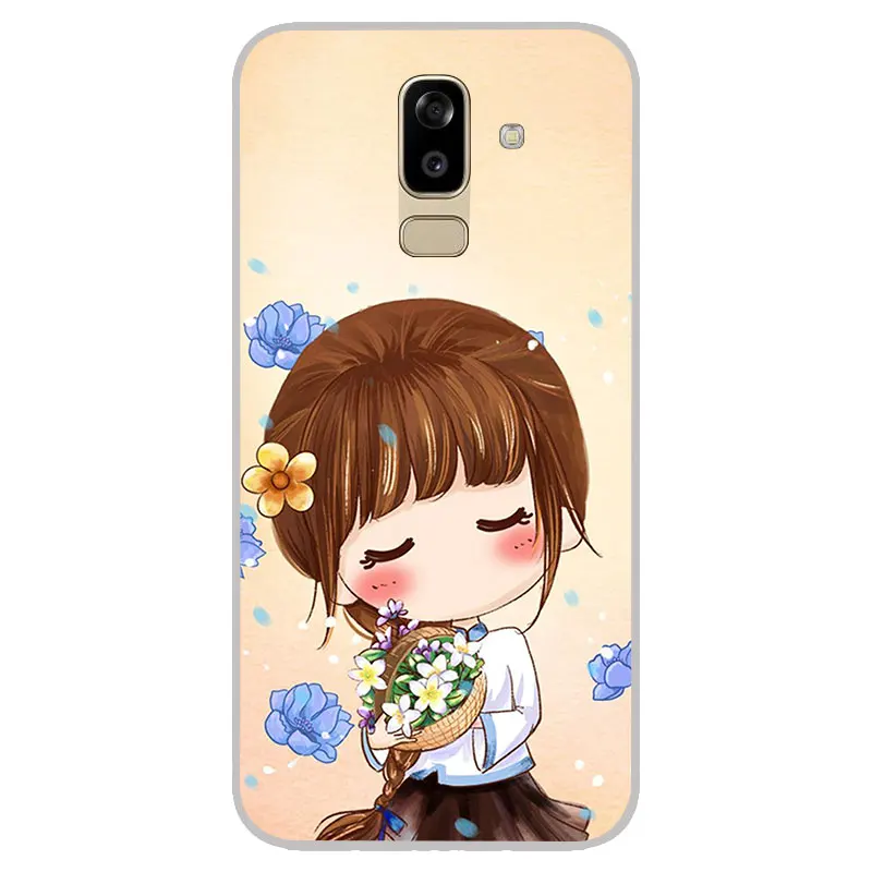 fashion cartoon cute girl Matte Silicone Cases For Samsung galaxy J3 J5 J7 A3 A5 A7 2016 2017 TPU Phone Case back Cover |