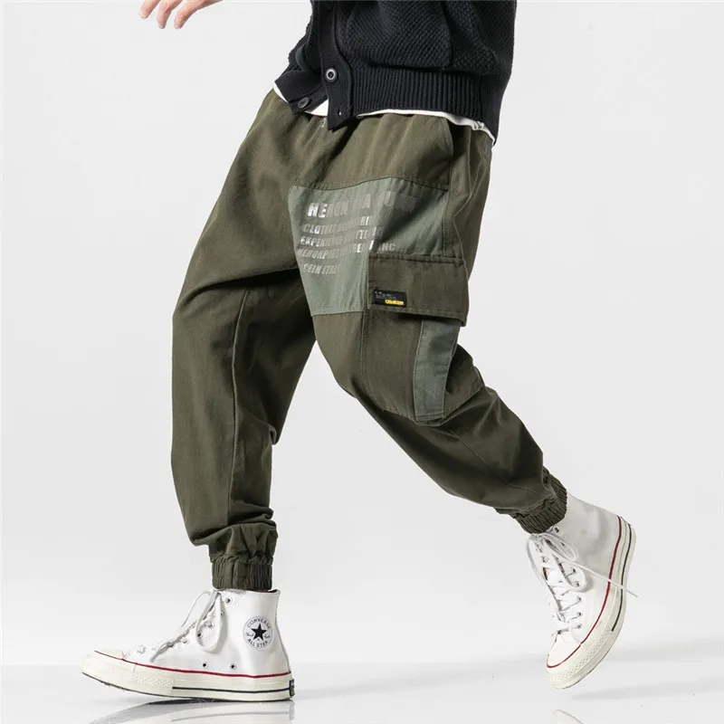 

Мужские шаровары с карманами, повседневные тренировочные штаны в стиле хип-хоп, джоггеры, брюки в стиле Харадзюку, весна 2021