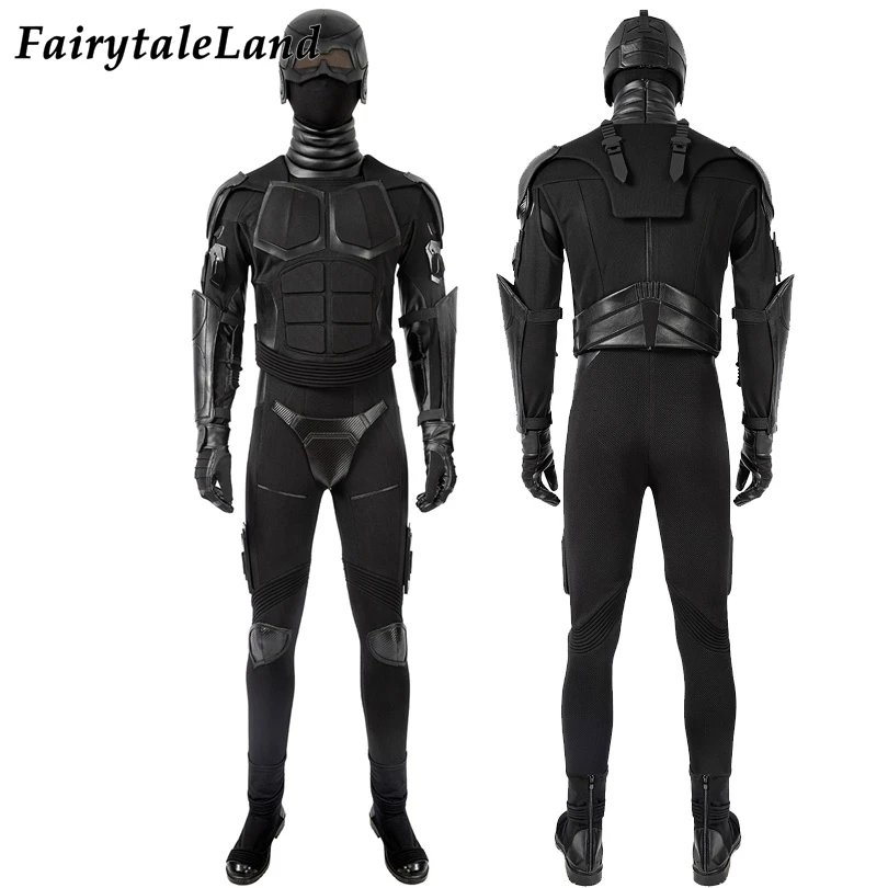 The Boys Season 2 Black Noir Cosplay Costume Halloween Carnival Superhero Battle Outfit Adult Men Black Jumpsuit