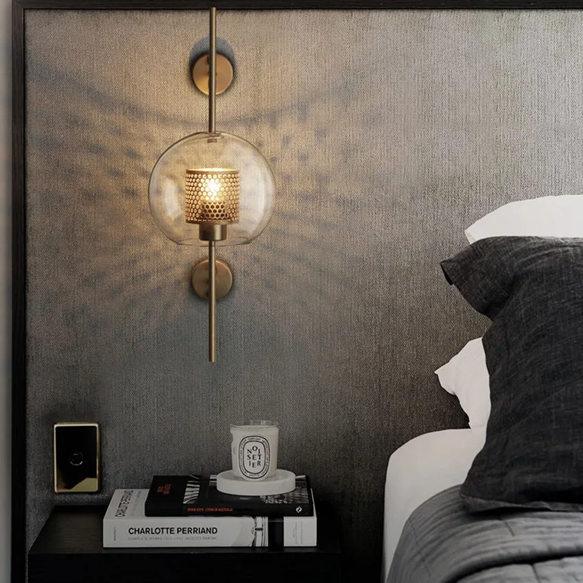 Настенный светильник в промышленном стиле для гостиной 20 см 25 прозрачный