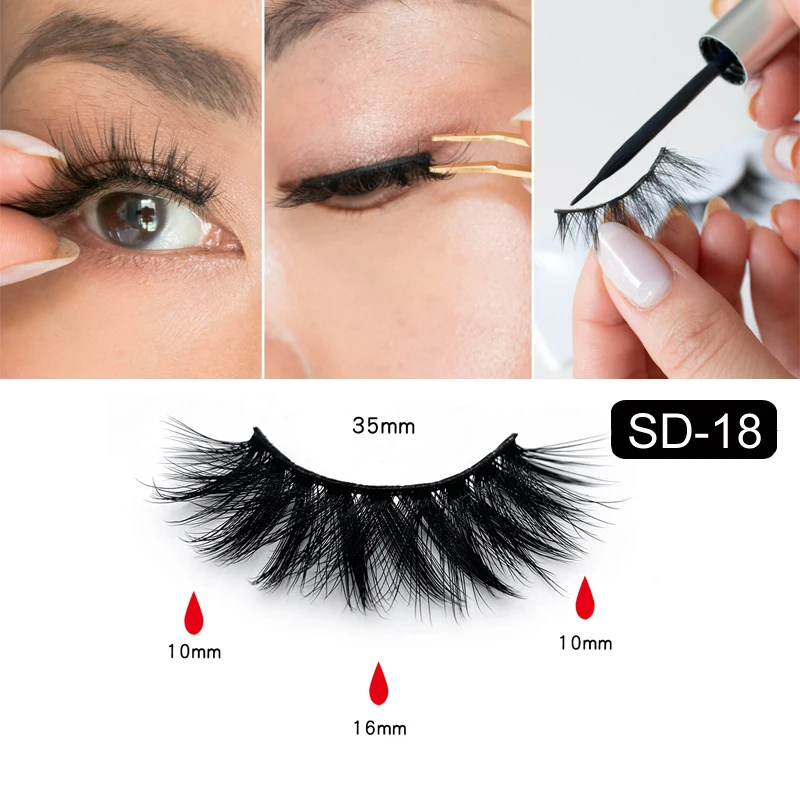 Объемные норковые ресницы легкие веерные для наращивания эффектные густые