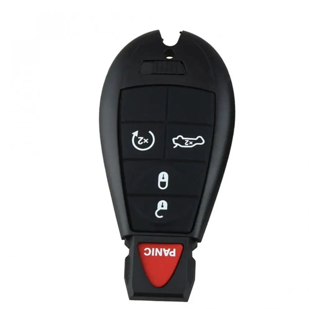 5 Buttons Uncut Replacement Keyless Entry Car Key Fob Trunk Remote Start for Chrysler Dodge Challenger/Charger/Durango 2008-2014 |