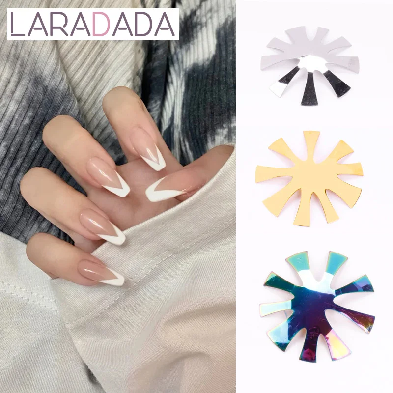 1 шт. трафарет для маникюра с эффектом миндаля