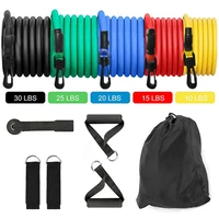11pcs resistance bands set expander yoga exercise fitness rubber tubes band stretch training home gyms workout elastic pull rope