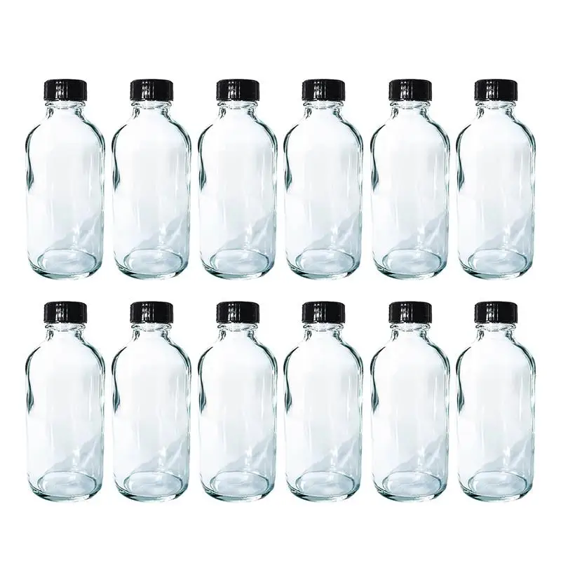 

12Pcs Glass Reagent Bottles Transparent Chemical Reagent Bottles Sample Bottles