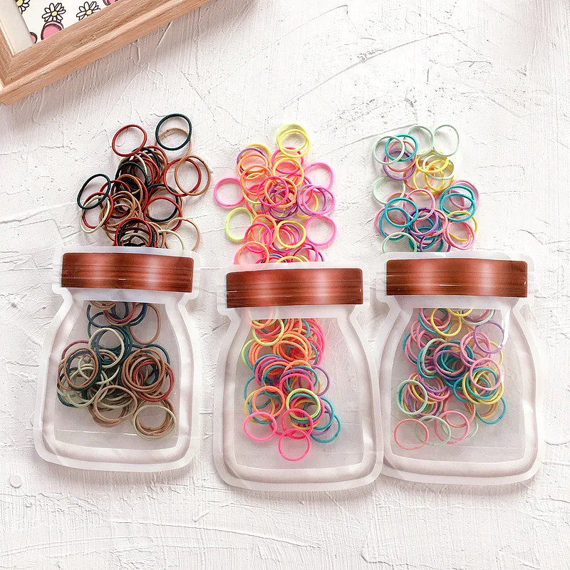 

100pcs/pag ins lovely girl's hairties children's elastic rubber kid's Hair accessories gum Ponytail Holder
