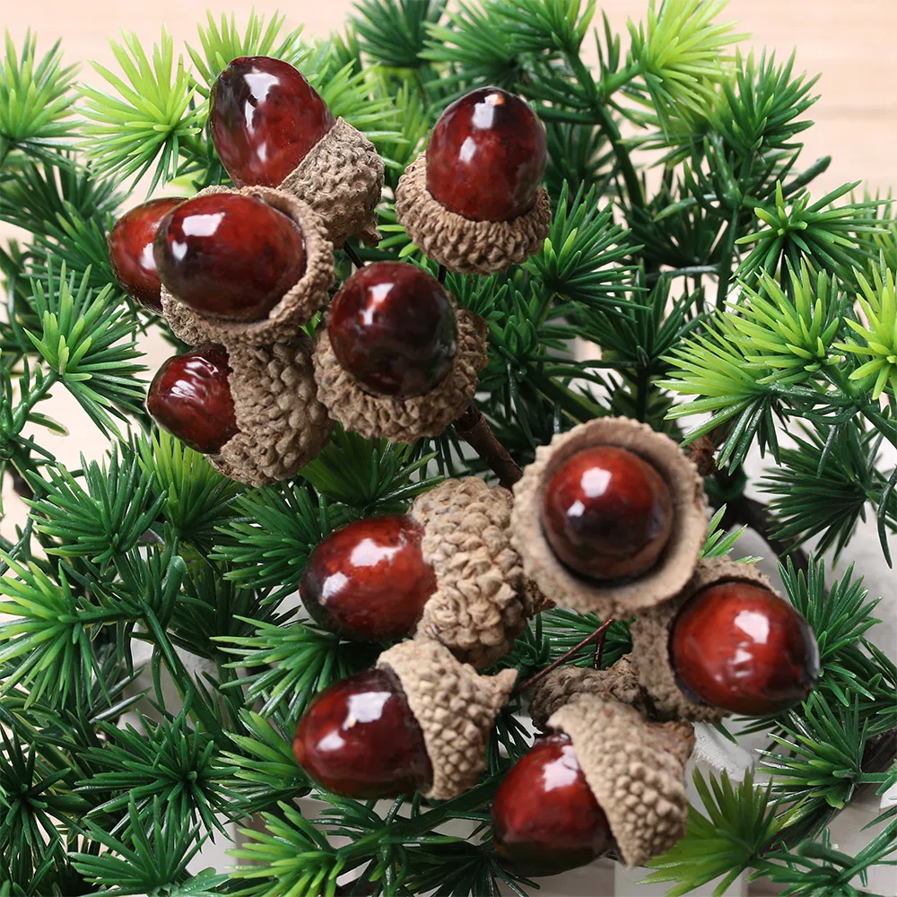 Искусственный цветок ручной работы букет сосновых орехов для рукоделия венок