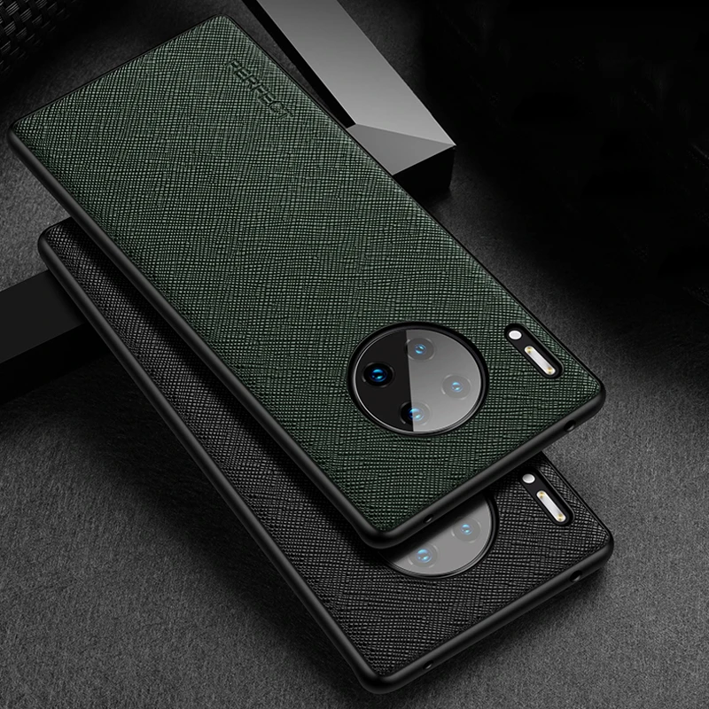Чехол из натуральной кожи и ТПУ для Huawei Mate 30/ 30 Pro 5G/ RS Porsche тонкий противоударный