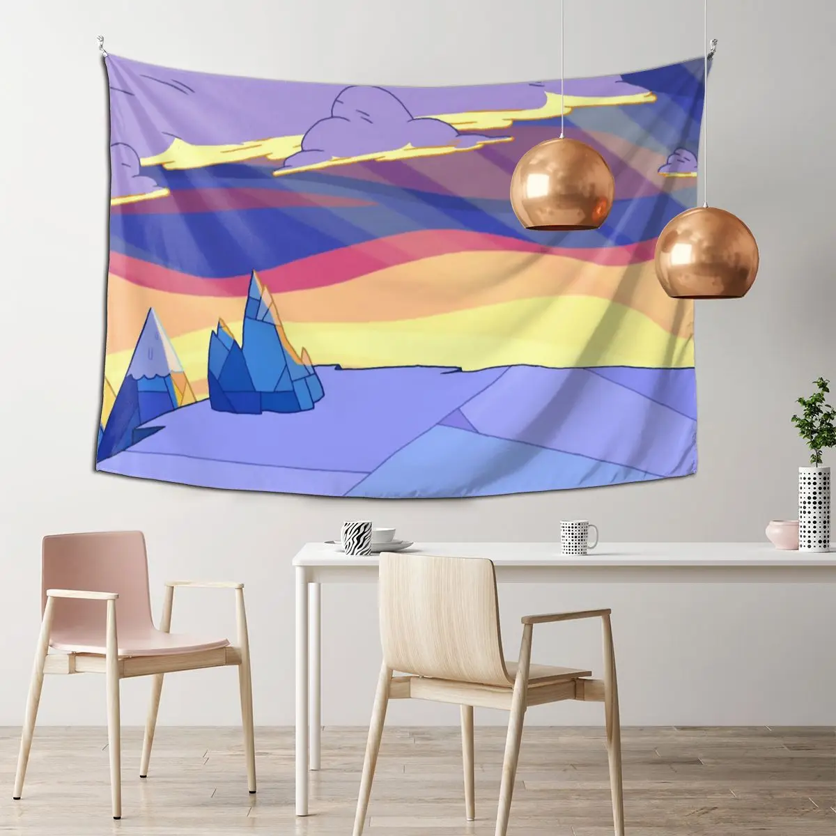

Adventure Time Finn Jake TV Tapestry Ice Wall Arts Decor Home Hanging Cloth Background Covering Aesthetic