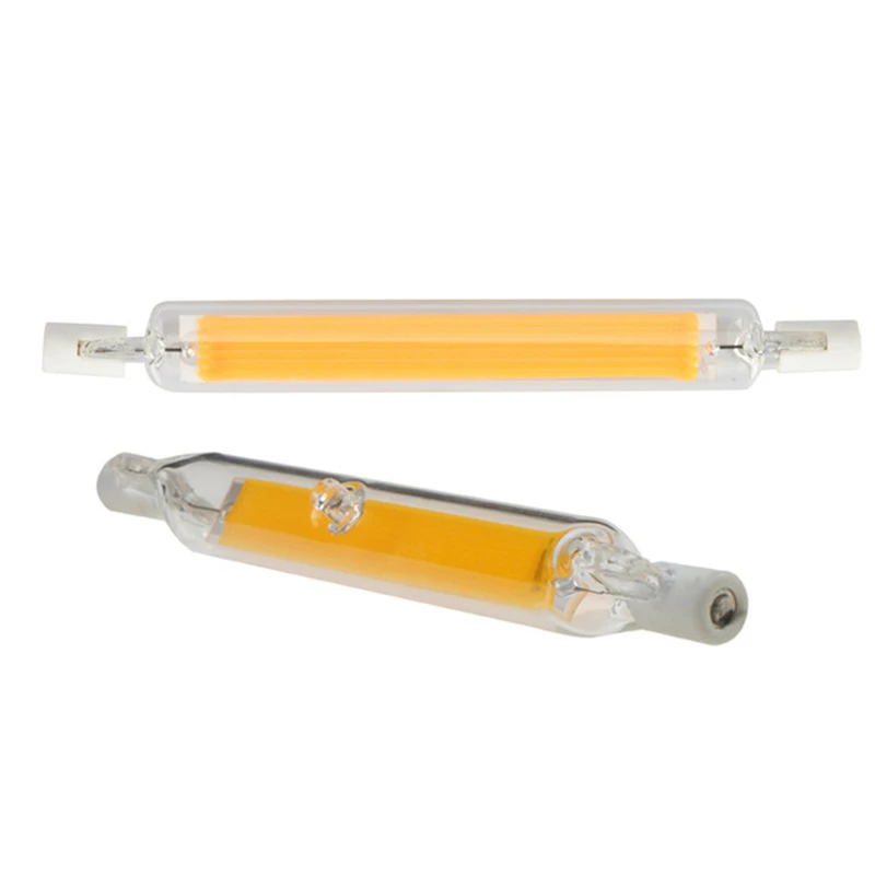 Dimmable COB R7S Светодиодная лампа 15 Вт 78 мм 30 40 50 118 кукурузная AC220 240V стеклянная трубка