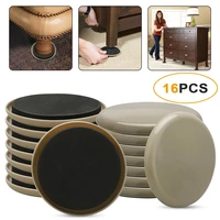 16pcs 3 5 inch round carpet furniture sliders for carpeted and hard floor surface anti skid scratch tabs leg anti slip pads