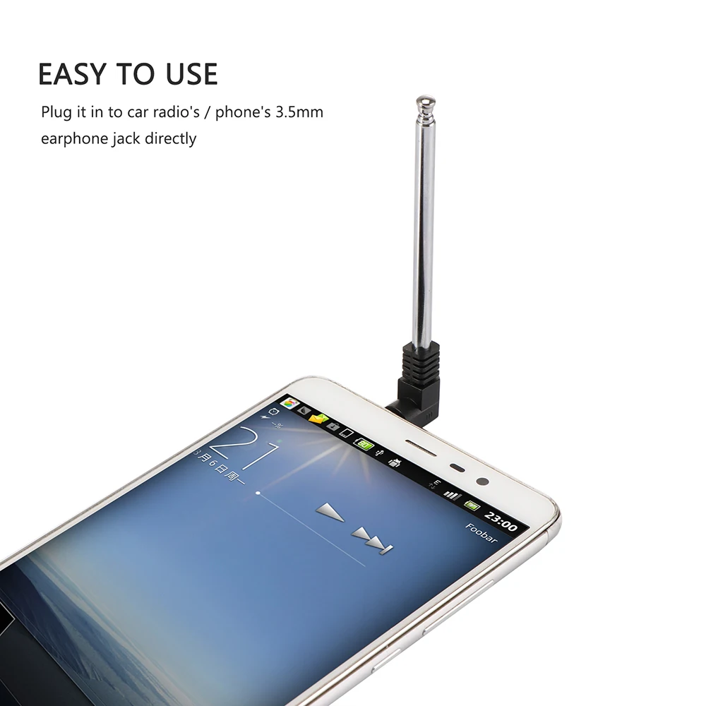 1 шт. 3 5 мм Нержавеющая сталь радиоприемник FM антенна раздвижная многоцелевой