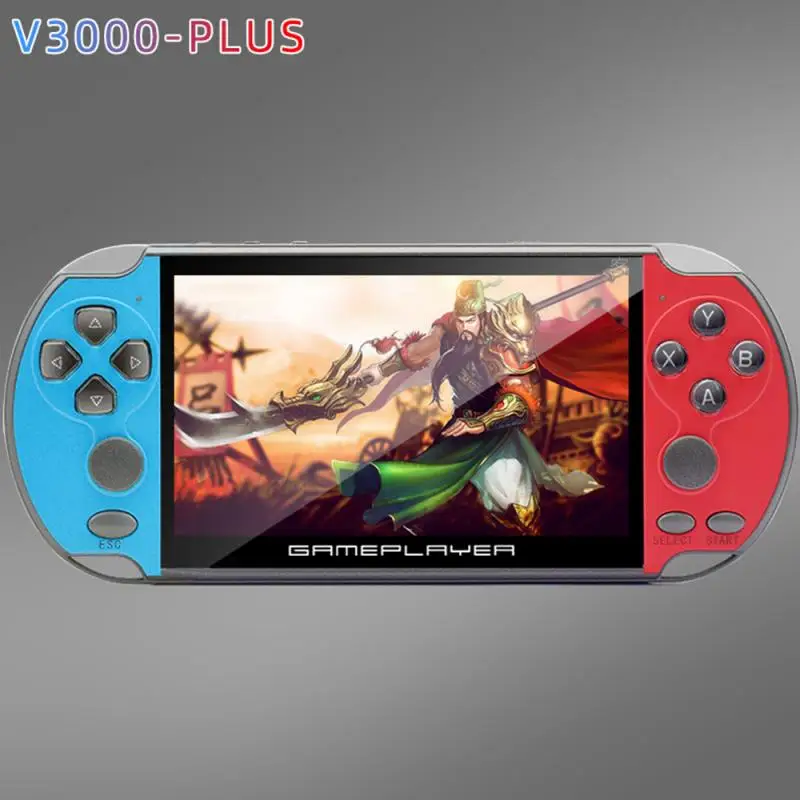 

VIP 5.1inch HD screen handheld game console dual rocker built-in ten thousants games support photo