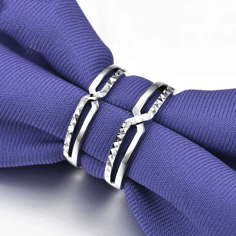 Новые элегантные вырезанные настоящей платиной PT950 обручальные кольца обручальных пар для женщин и мужчин Влюбленных Пар Бутиковые ювелирные изделия.