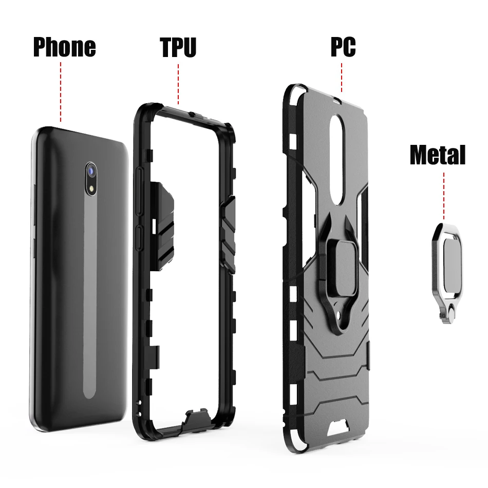 Shockproof Armor Rubber Silicon Case For Xiaomi Redmi 8A case Redmi 8A Bumper TPU Back Cover for Redmi 8 case for xiaomi redmi 8