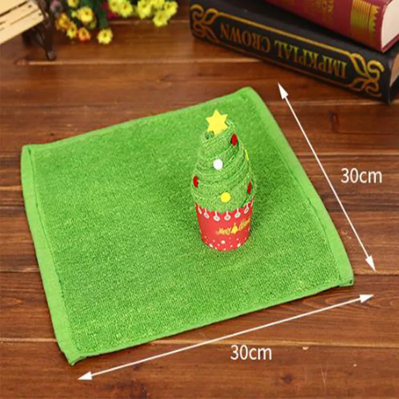 1 шт рождественское полотенце праздничный торт моделирование Хлопковое Санта