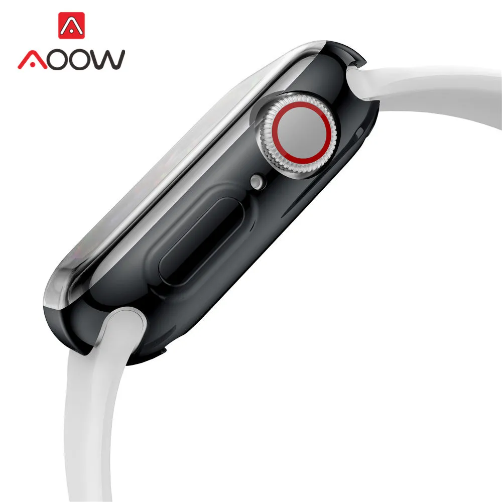 Мягкий ТПУ защитный чехол для экрана iWatch Apple Watch 2 3 4 40 мм 44 мм 38 мм 42 мм прозрачный 360 градусов Полная защита крышка ремешок