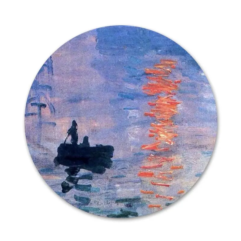 

New ArrivalClaude Monet Oil Painting Sunflower Badge Brooch Pin Accessories For Clothes Backpack Decoration gift