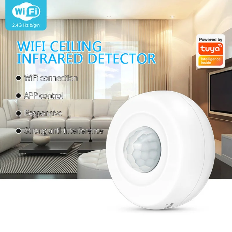 

Tuya WiFi PIR Motion Sensor, Smart Home Infrared Passive Detector, Security Burglar Alarm Sensor Remote By Smart Life