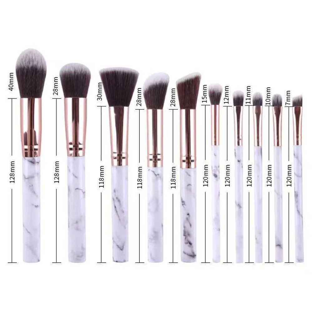 

Portable Marble 10 Makeup Brush Set Cross Border Makeup Tools Makeup Brush Eyelash Brush Eyeshadow Brush