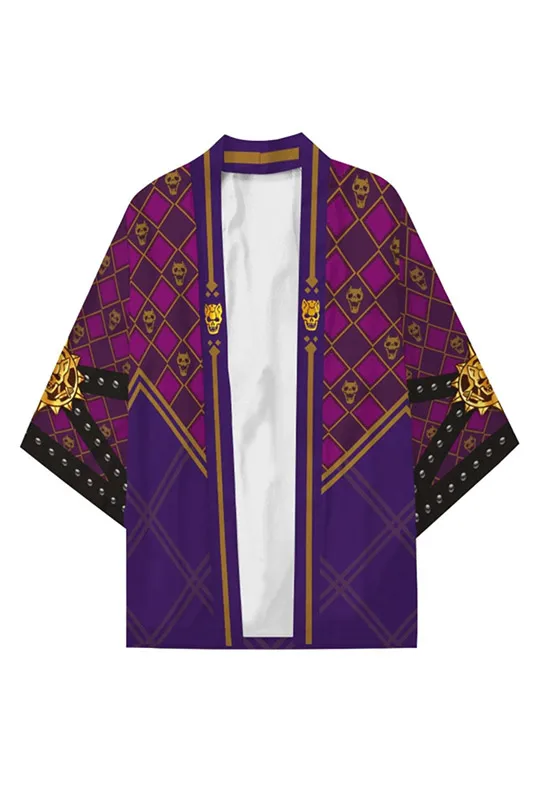 Костюм для косплея с 3D-принтом невероятные приключения Джоджо кимоно плащ -