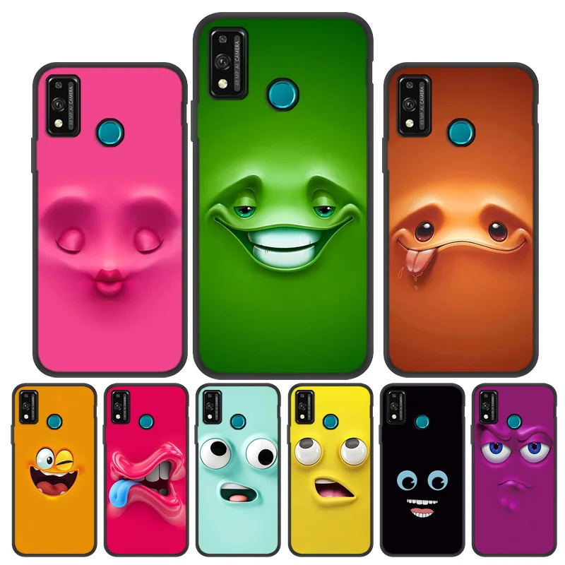 Funny Face Case Honor 9X 8X X8 50 Pro 10 20 9 10i 10X Lite Case For Huawei P30 P20 P40 Lite Coque P50 Pro Fundas
