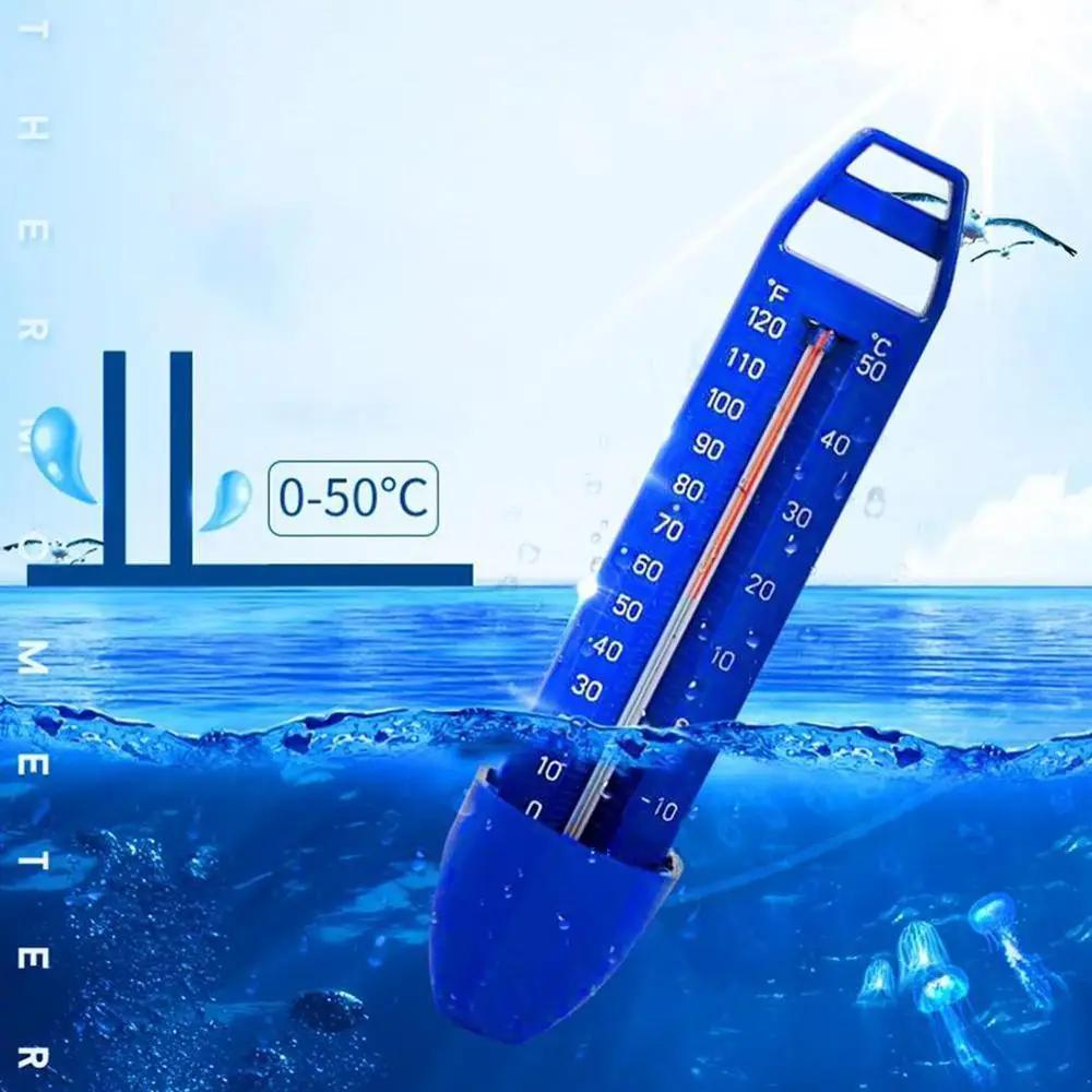 

Swimming Pool Floating Thermometer Practical Multi-functional Tub Hot Portable Temperature Durable ABS Meter Water N3R4