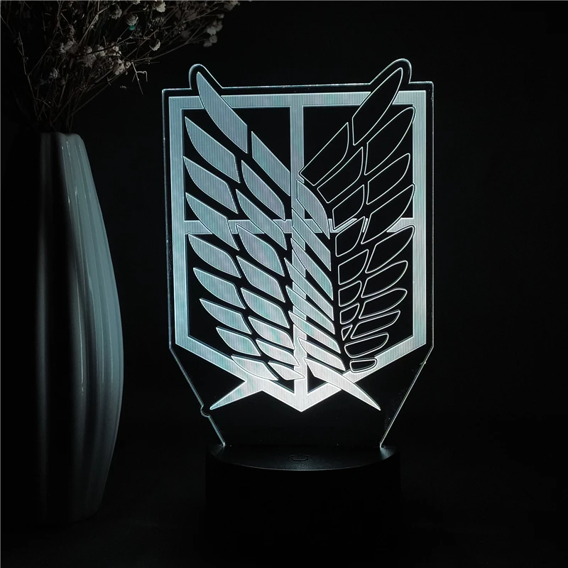 Светильник СВЕТОДИОДНЫЙ атака на Титанов домашний декор для спальни настольная